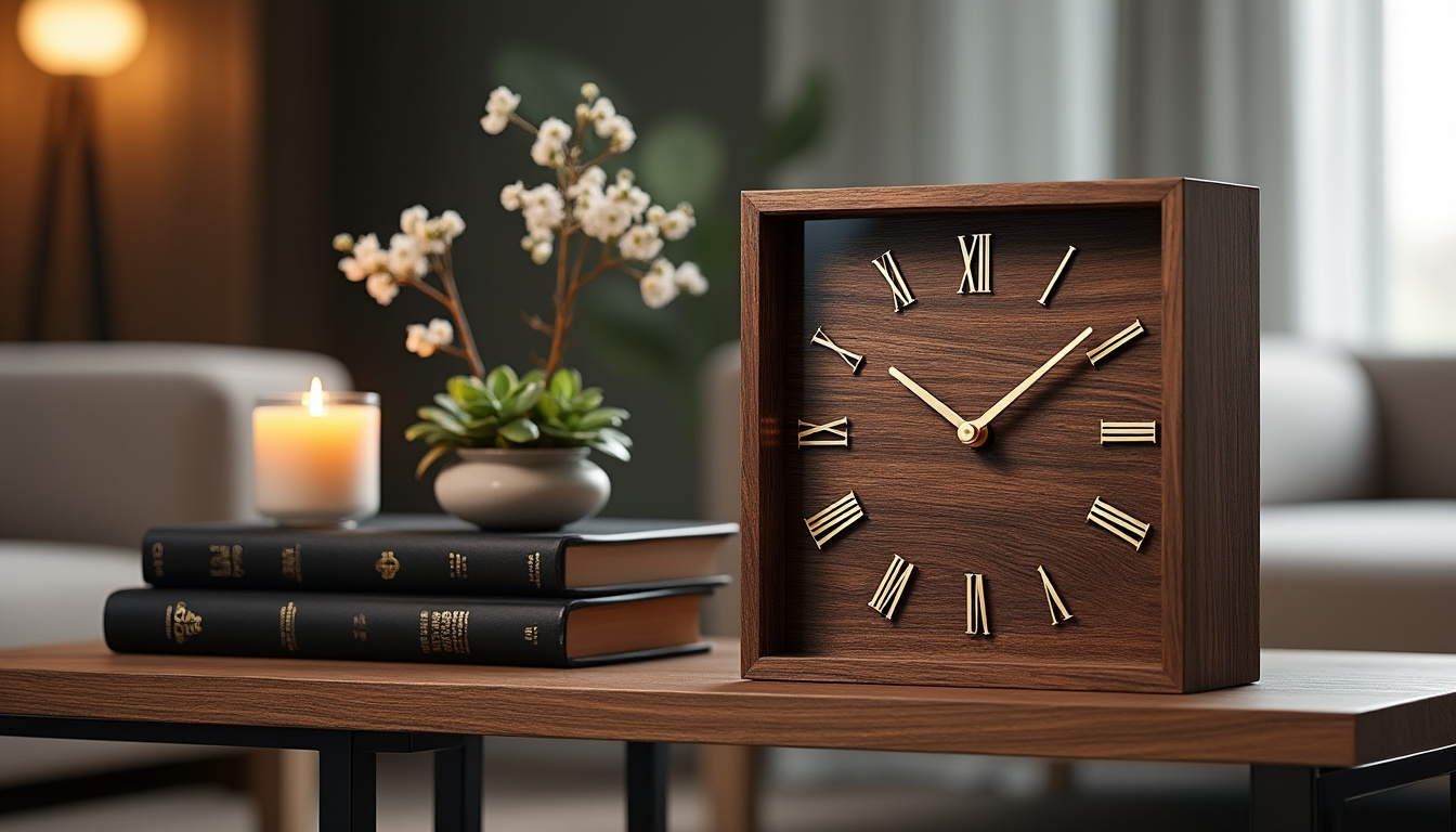 découvrez notre horloge rectangulaire en bois, un accessoire décoratif qui allie élégance et fonctionnalité. parfaite pour embellir votre intérieur, elle s'intègre harmonieusement dans tous les styles de décoration, ajoutant une note chaleureuse et intemporelle à votre espace.