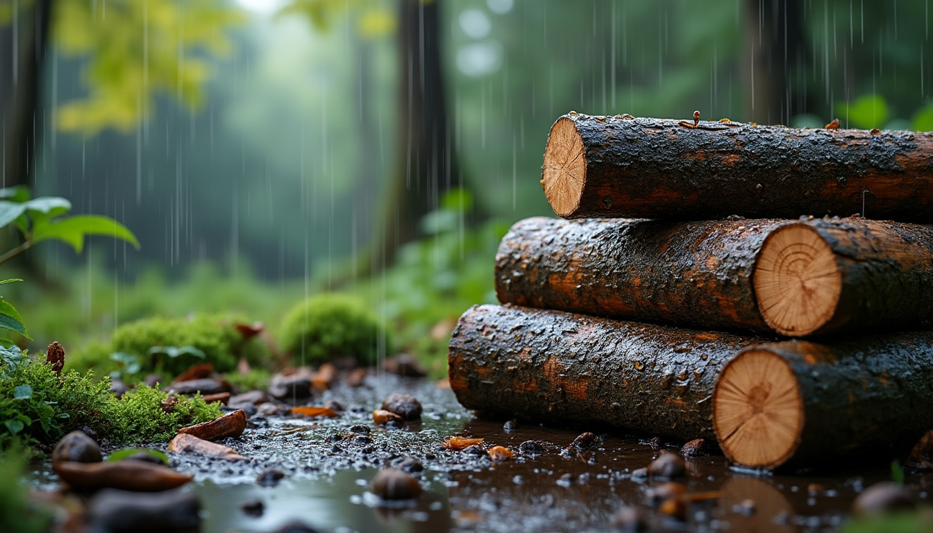 découvrez comment la pluie influence la qualité du bois de chauffage. cet article explore les effets de l'humidité sur le séchage, la combustion et le rendement énergétique, vous aidant ainsi à choisir le meilleur bois pour un feu optimal.